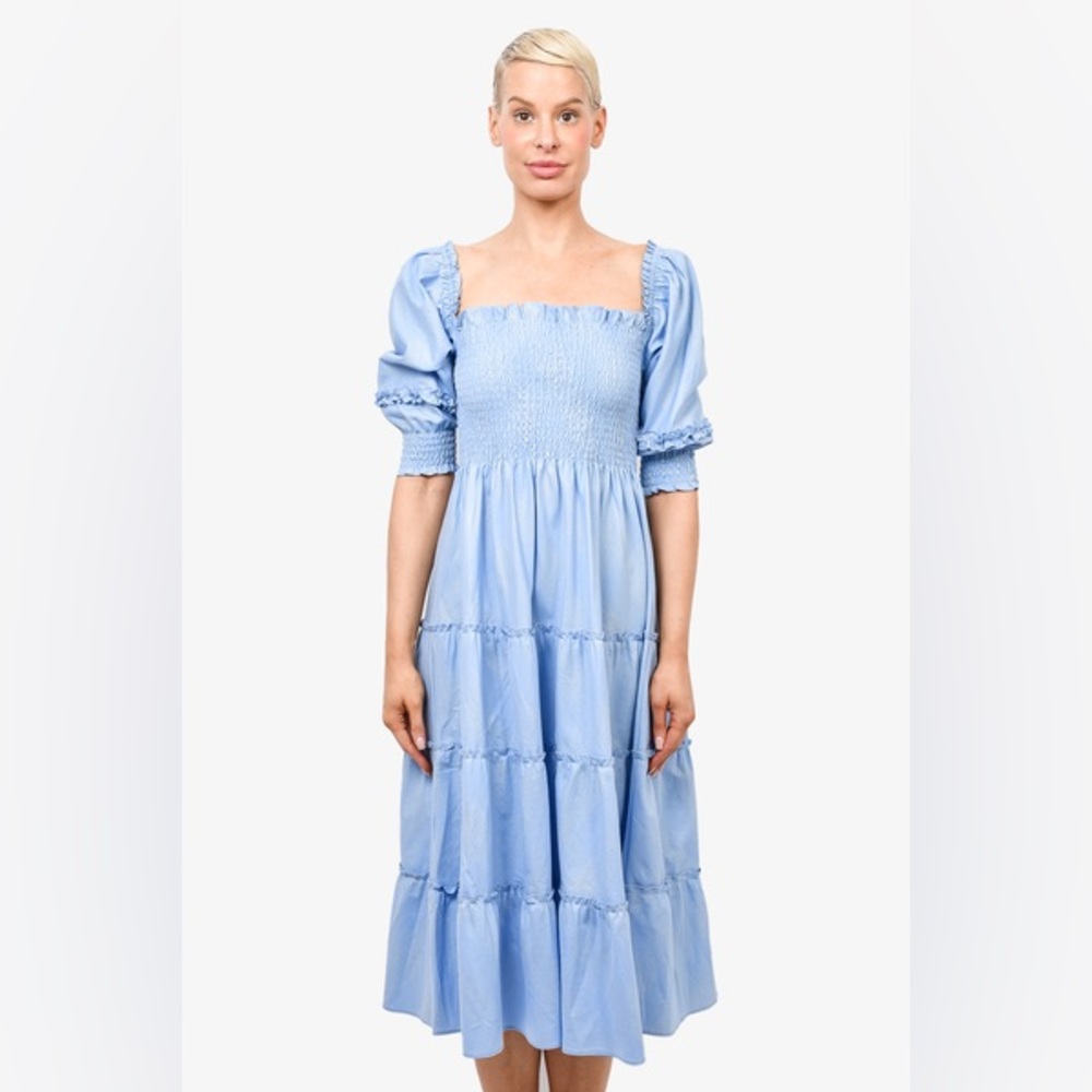 Hill House Ellie Scarlet Nap Blue Smocked Women's Dress